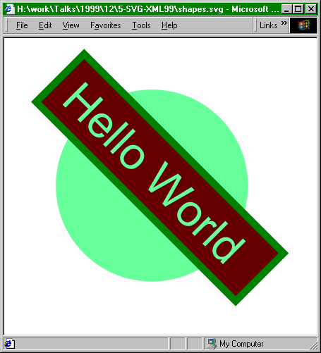 Graphical example, dislayed with Adobe SVG implementation