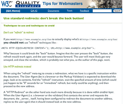 Quick Tips are simple Web pages