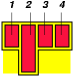Table with three empty cells
  in bottom row