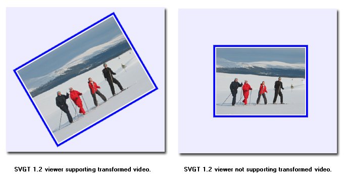 image showing the difference between transformed and untransformed video rendering