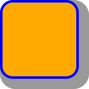 A round-cornered box with a light gray shadow the same
       shape as the box but 20px taller and wider and offset so that the top
       and left edges of the shadow are directly underneath the top and left
       edges of the box.