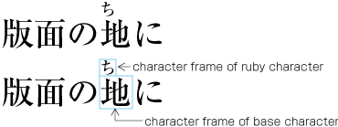 Example of katatsuki alignment in horizontal layout (this is intentionally wrong and should not be applied).