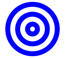 concentric blue circles