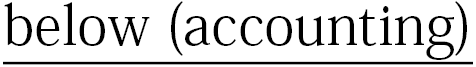 In a typical Latin font, the underline is far enough                      below the text that it does not cross the bottom of a 'g'.