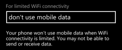 Windows Phone 8 - Mobile network setting