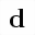 MATHEMATICAL BOLD SMALL D