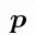 MATHEMATICAL BOLD ITALIC SMALL P