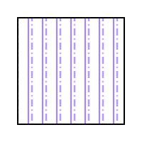 A hatch example with two alternating lines, one dashed.