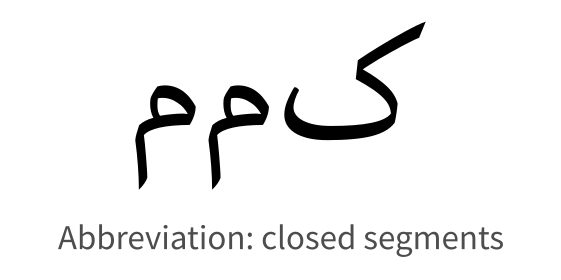 An abbriviation with closed segments.