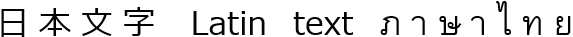 Extra space is partly to spaces and partly among CJK and Thai letters.