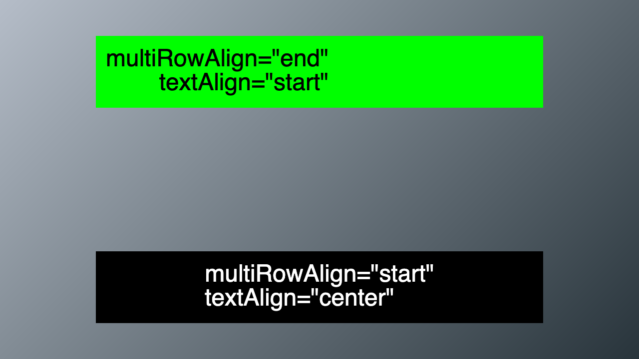 Text Profile and EBU-TT-D example rendering 2, 1s to 9s