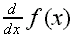 \frac{df}{dx}(x)