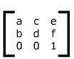 3-by-3 transformation matrix