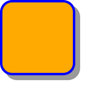 A round-cornered box with a light gray shadow the same shape
                    as the border box offset 10px to the right and 10px down
                    from directly underneath the box.