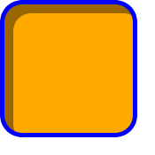 A round-cornered box with a light gray shadow the inverse shape
					          of the padding box filling 10px in from the top and left edges
					          (just inside the border).