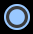 Checked: bright powder-blue stroked circle overlaid with concentric powder-blue filled circle.