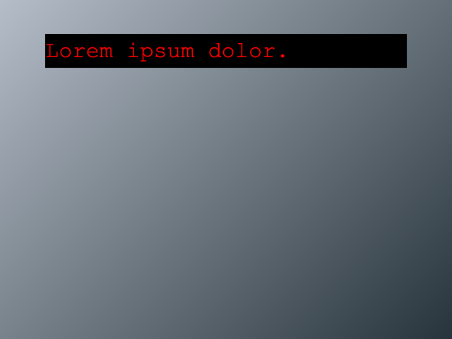 Text Profile example rendering 1, 0s to 6s