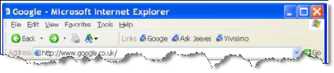 Figure 4 shows the simplified Internet Explorere browser interface used at the University of Dundee