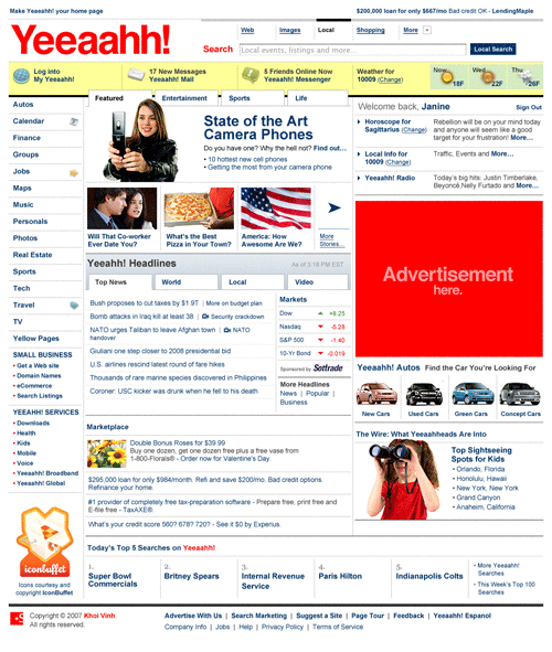 (Example:
	a Web page for a large screen is like a newspaper page. 