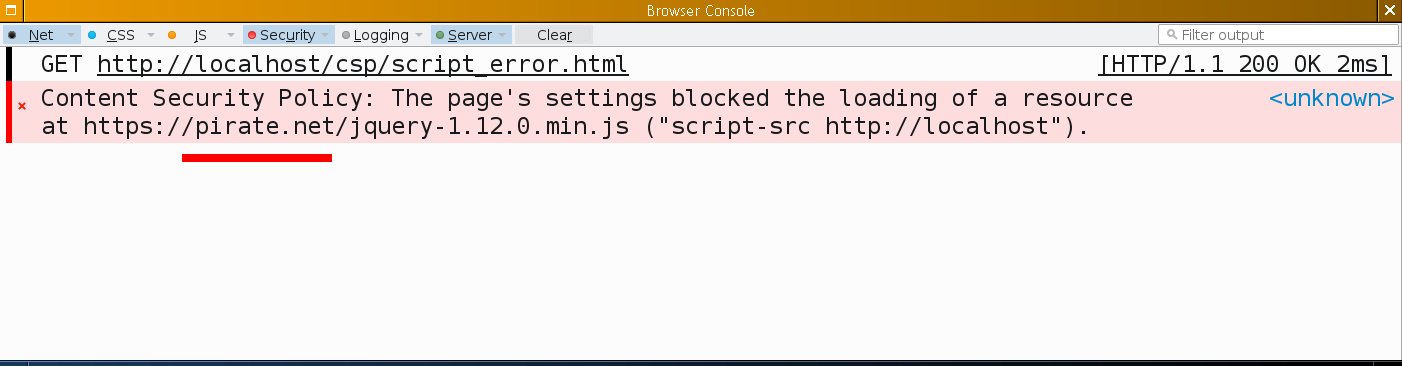 firefox web console