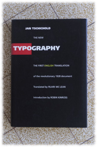 [Picture: book ‘The new typography’ by Jan Tschichold]