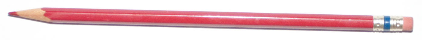 [Picture: pencil, red at one end, black at the other]