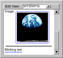 Screen shot demonstrating automated checking in a WYSIWYG tool.