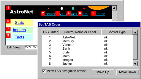 Demonstration of TAB ordering utility