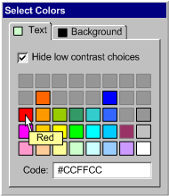 Demonstration of high-contrast palette filter