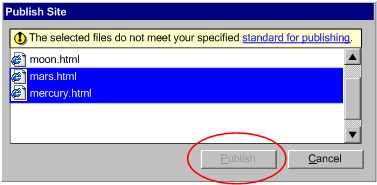 Screen shot demonstrating a save as dialog with accessibility warning message