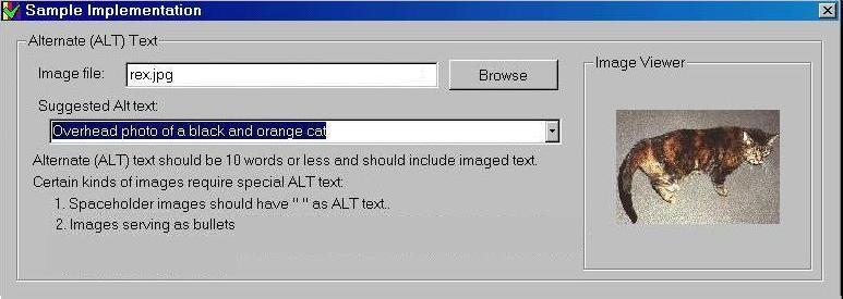 A dialog proposing
    previously-authored default text