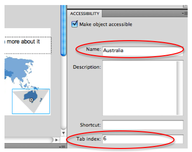 setting the button's name using the accessibility panel