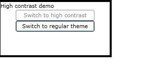 High contrast image with "switch to regular theme" button enabled