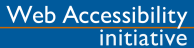 Example of unlinked logo: Web Accessibility initiative