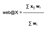 webax = (sum of x*w)/sum of w