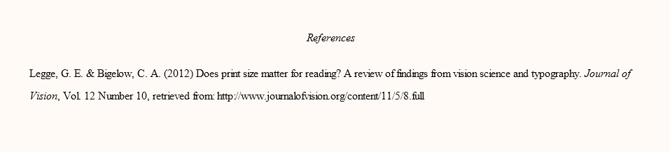 References in APA format
