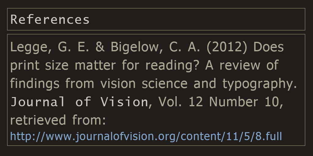 Element Accommodation of APA Reference Section