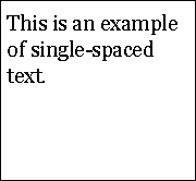 1 行送り幅のテキストの例 (テキストの行間にスペースがない)