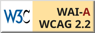 Level A conformance icon, W3C-WAI Web Content Accessibility Guidelines 2.2