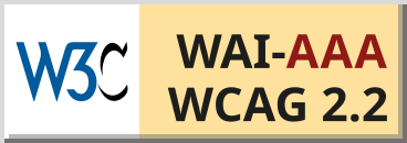 Level AAA conformance icon, W3C-WAI Web Content Accessibility Guidelines 2.2