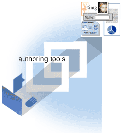 This is similar to the images from the previous slides. At the top center is 'content. Coming up from the bottom left, a line connects 'developers' through 'authoring tools' and 'evaluation tools' to 'content' at the top.