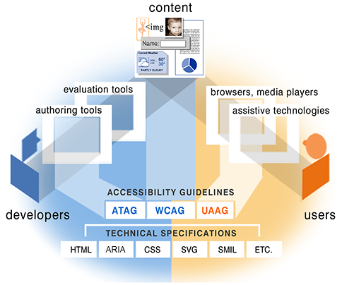 Illustration showing the different guidelines for the different components