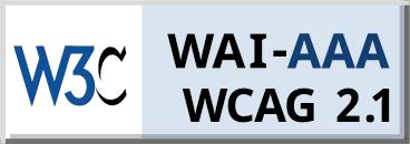 Level AAA conformance icon, W3C-WAI Web Content Accessibility Guidelines 2.1 (blue)