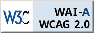 Level A conformance icon, W3C-WAI Web Content Accessibility Guidelines 2.0 (blue)