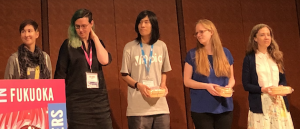 Speakers at the W3C DevMeetup 2019, Fukuoka, Japan. From left to right: Lin Clark, Ada Rose Cannon, Melanie Richards, Alice Boxhall