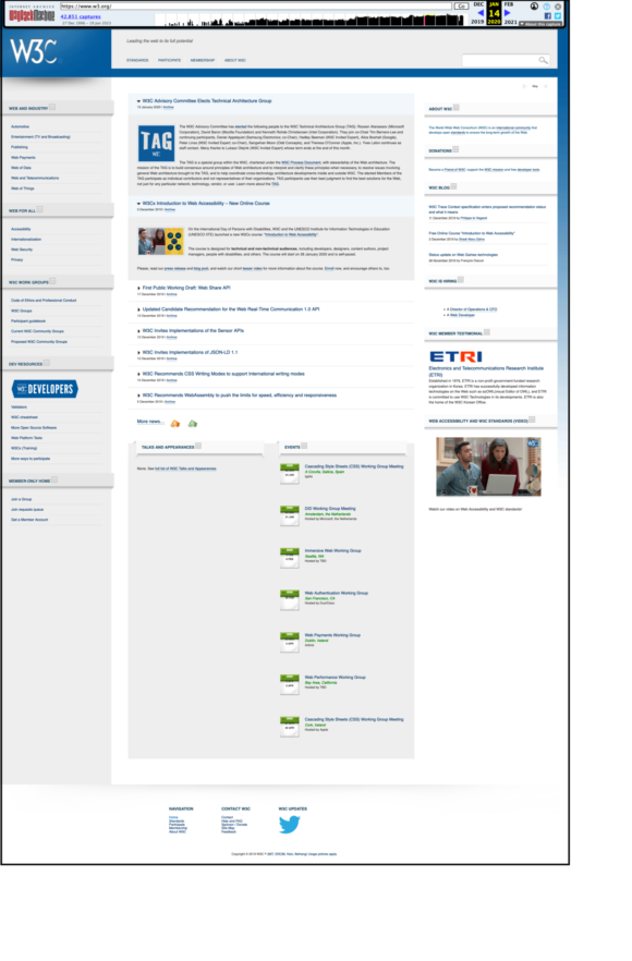 W3C website design | Help | W3C