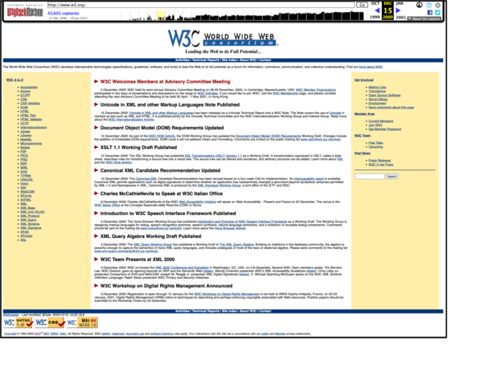 W3C website design | Help | W3C