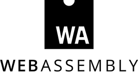 webassembly black and white logo