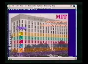Screen Shot of a Slide Fractals and Architecture TimBl 1995 BushSymposium