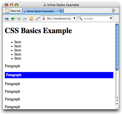 Css inline style